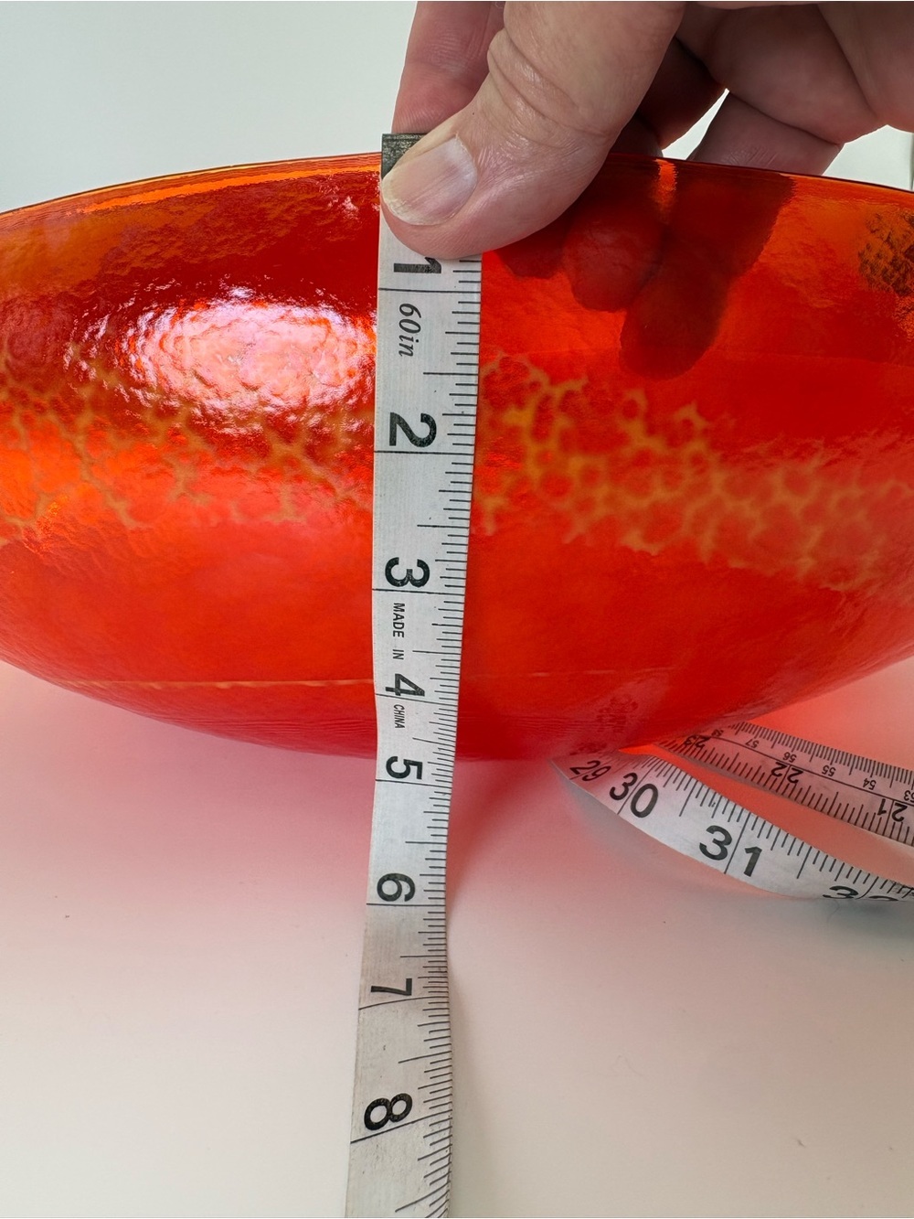 Large Murano Glass Sunset Bowl Crate & Barrel - Made in Italy - Picture 16 of 16